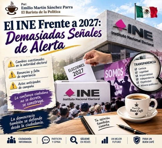 EL INE FRENTE A 2027: DEMASIADAS SEÑALES DE ALERTA