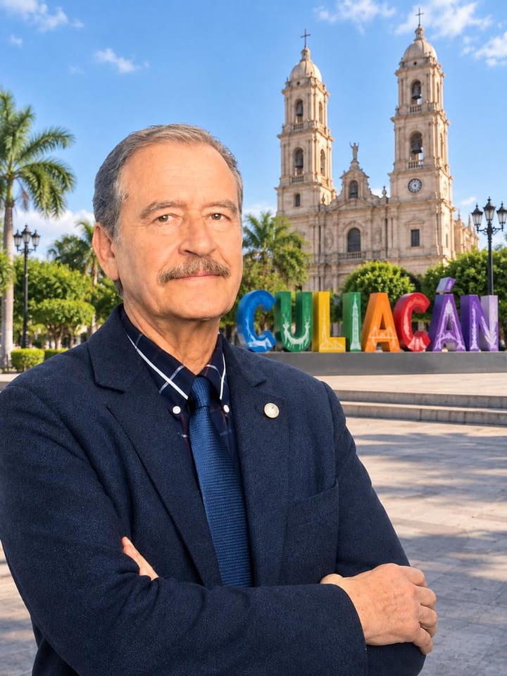 Vicente Fox en Culiacán para comentar el libro “Los Locos de la Democracia”